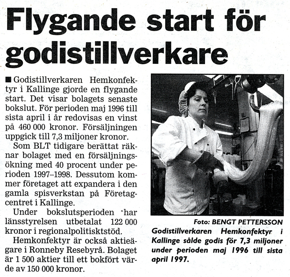 Pressklipp från BLT, 23 oktober 1997